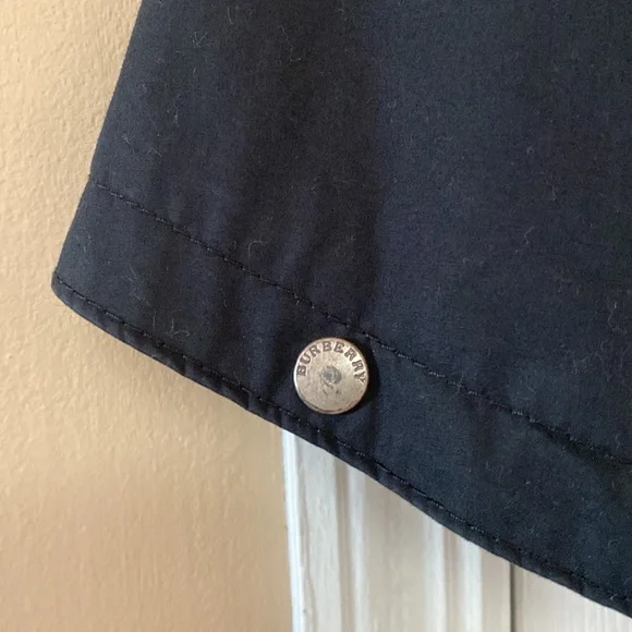 VTG 90’s Authentic BURBERRY London Black Cape Jacket Poncho Funnel Neck - Picture 6 of 15